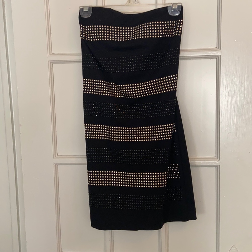 Strapless mini dress